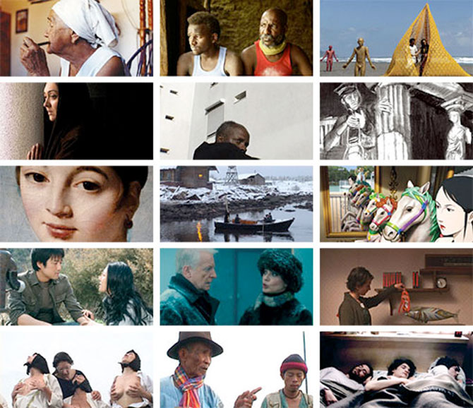 Collage of film images