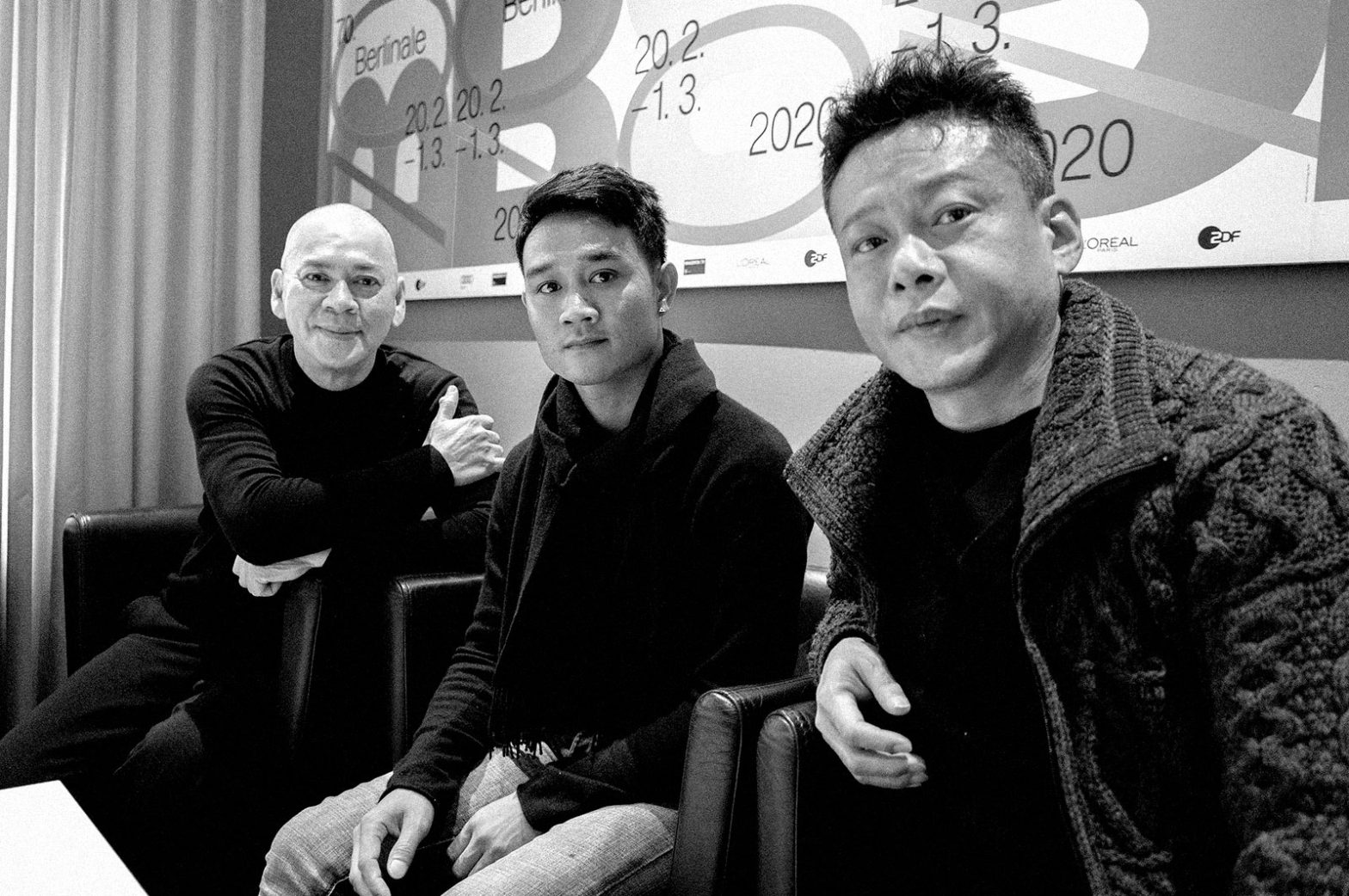 Tsai Ming-liang, Anong Houngheuangsy, and Lee Kang-sheng (photo by Darren Hughes)